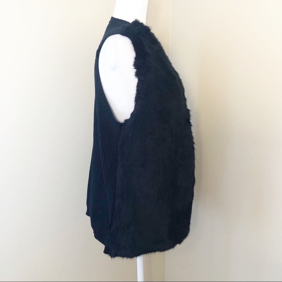 Studio JPR NWT Faux Fur Front Black Vest - XLP - Picture 2 of 9